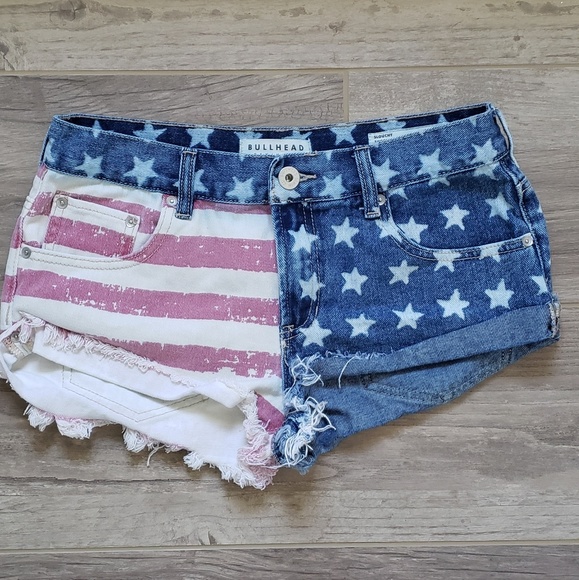 Bullhead Pants - Bullhead | American Flag Patriotic Jean Cutoffs